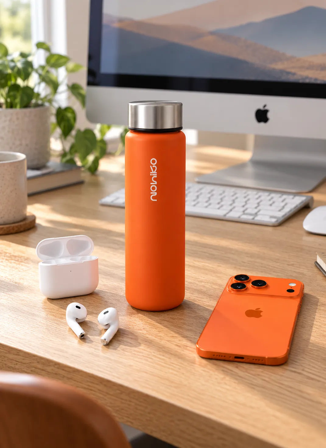 Matte Orange 550 mL Cam Matara