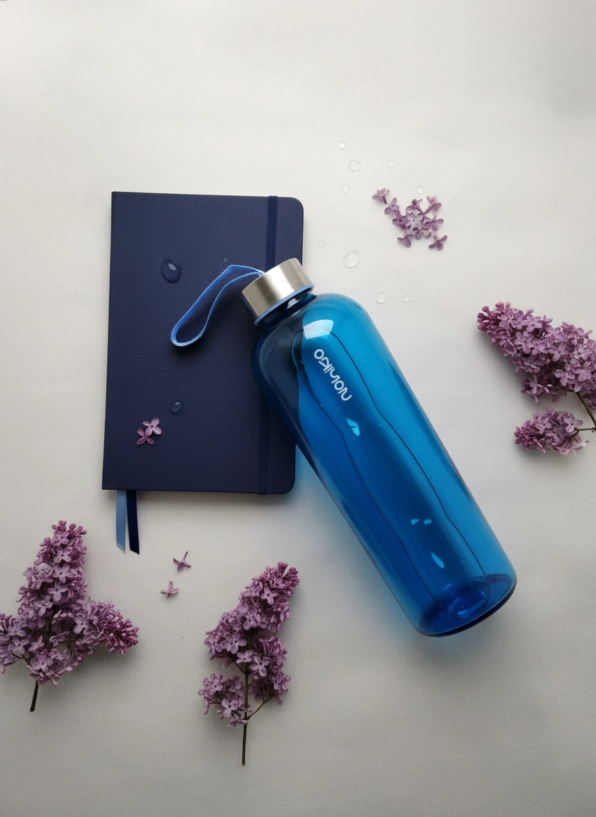 Pure Blue İpli 1000 mL Cam Matara