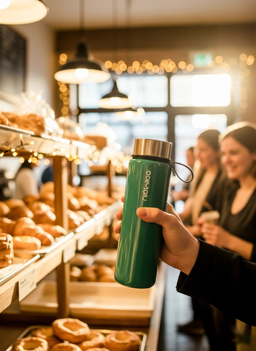Shiny Green 550 mL Cam Matara
