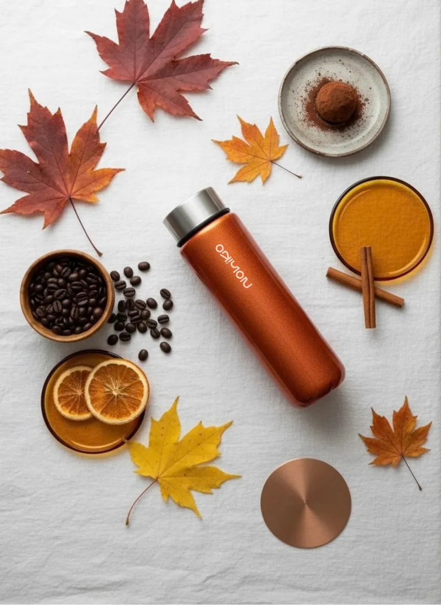 Silvery Orange 550 mL Cam Matara