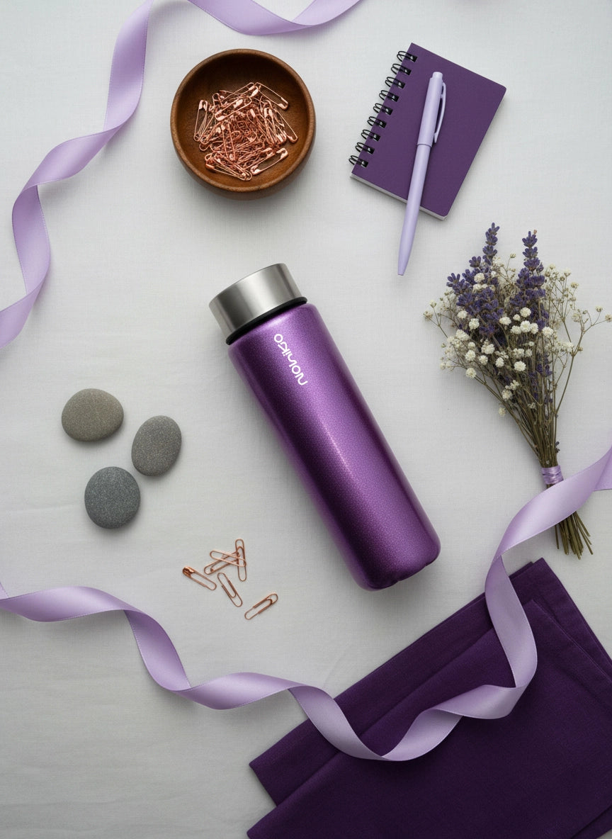 Silvery Purple 550 mL Cam Matara