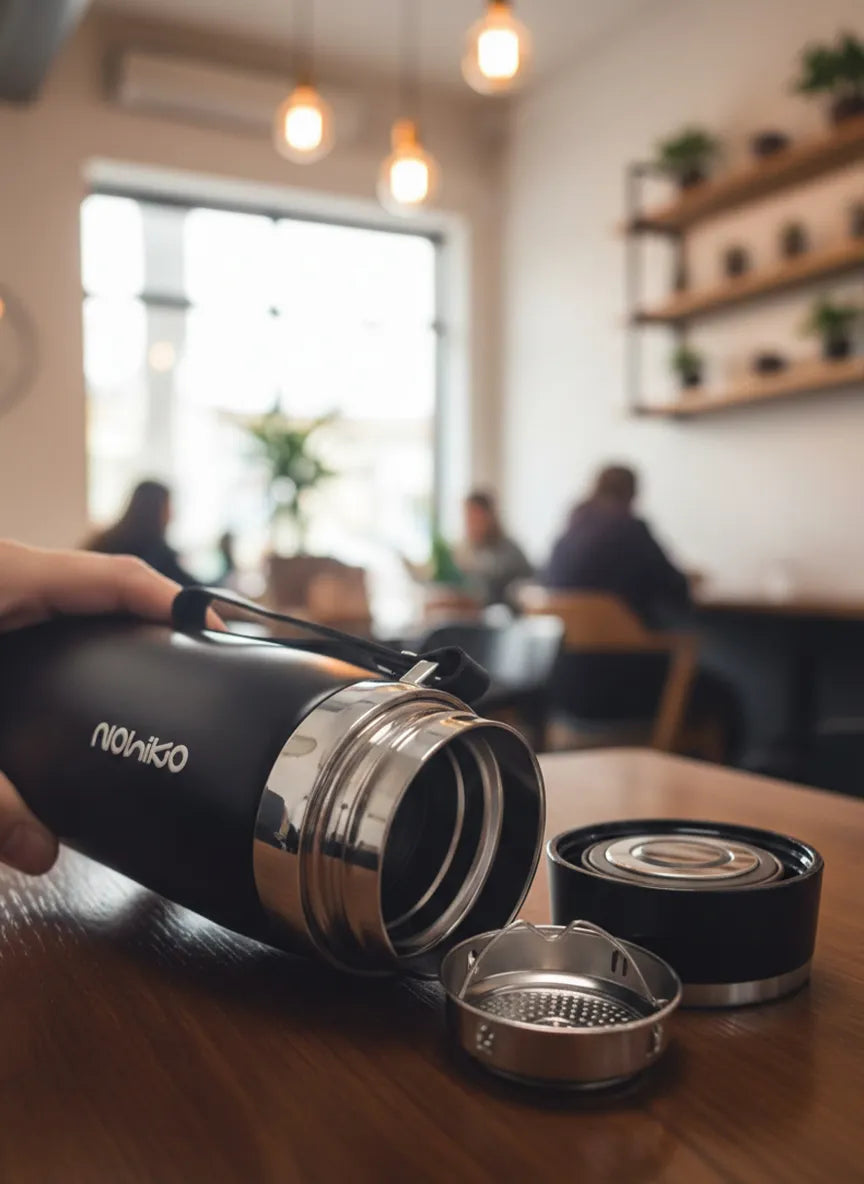 Nohiko Vento Termos 1000 mL-Siyah
