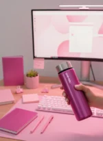 Silvery Pink Premium 550mL Cam Matara - Görsel 10