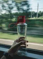 Pure Sport Kırmızı Kapak 750mL Cam Matara - Görsel 3