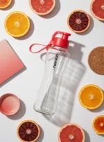 Pure Sport Kırmızı Kapak 750mL Cam Matara - Görsel 6