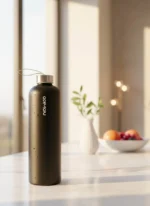 Matte Black Premium 1000mL Cam Matara - Görsel 2