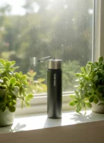 Matte Black Premium 450mL Cam Matara - Görsel 5