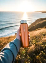 Silvery Orange Premium 550mL Cam Matara - Görsel 5