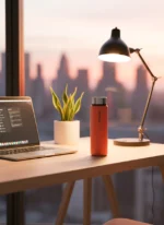 Matte Orange Premium 550mL Cam Matara - Görsel 5