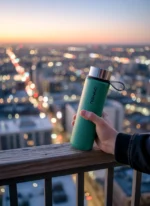 Matte Green Premium 550mL Cam Matara - Görsel 3