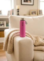 Matte Pink Premium 550mL Cam Matara - Görsel 2