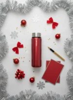 Silvery Red Premium 550mL Cam Matara