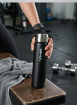 Matte Black Premium 450mL Cam Matara - Görsel 2