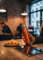 Silvery Orange Premium 550mL Cam Matara - Görsel 8