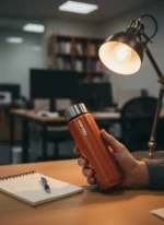 Silvery Orange Premium 550mL Cam Matara - Görsel 9