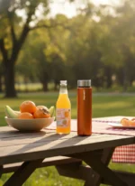 Silvery Orange Premium 550mL Cam Matara - Görsel 10