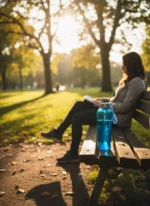 Pure Blue Premium 1000mL Cam Matara - Görsel 3