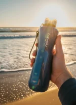 Shiny Gray Premium 750mL Cam Matara - Görsel 2